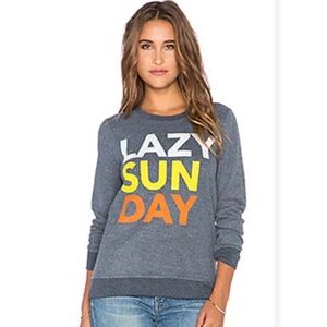 Chaser Size S Small Lazy Sunday Sweatshirt